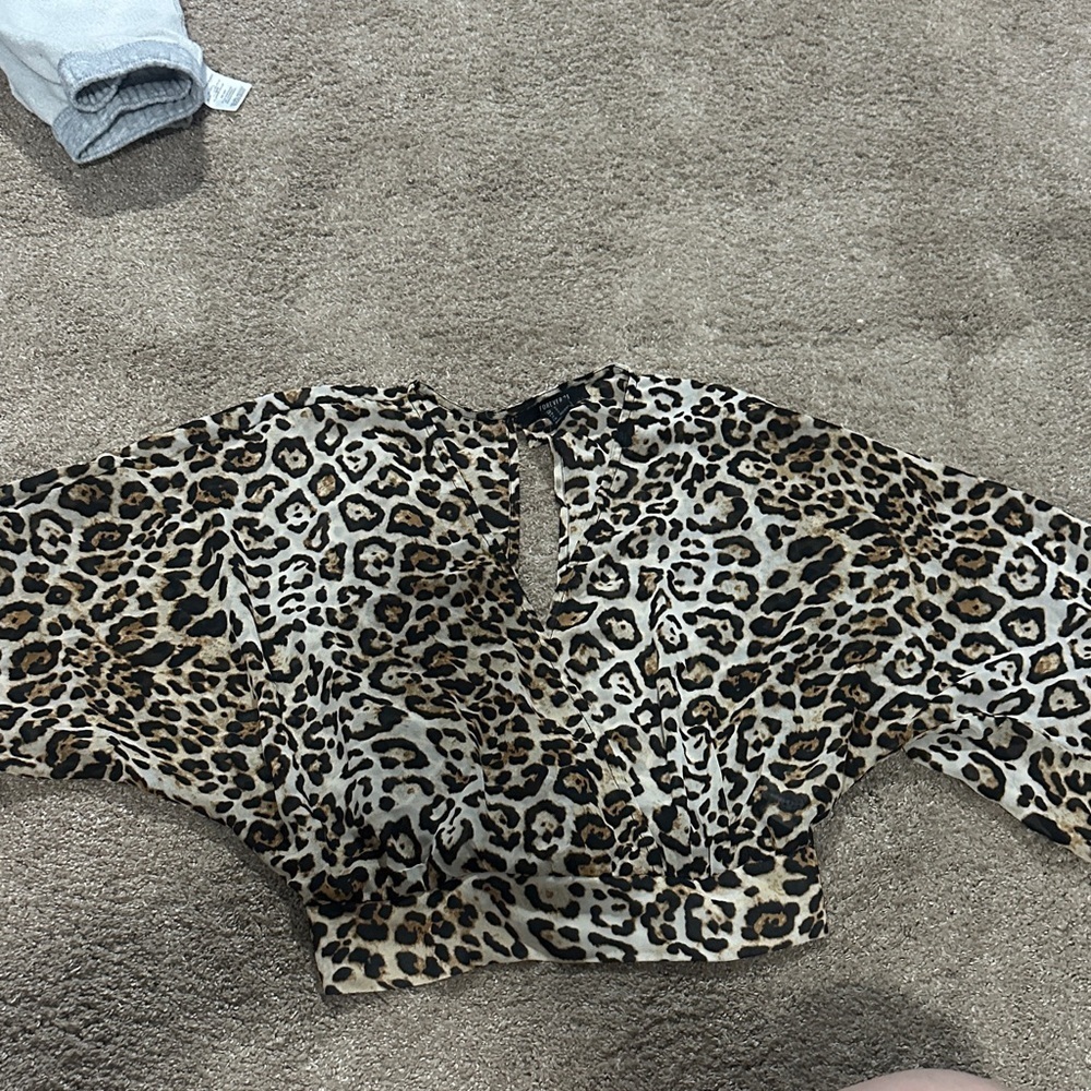 Forever 21 Animal Print Blouse